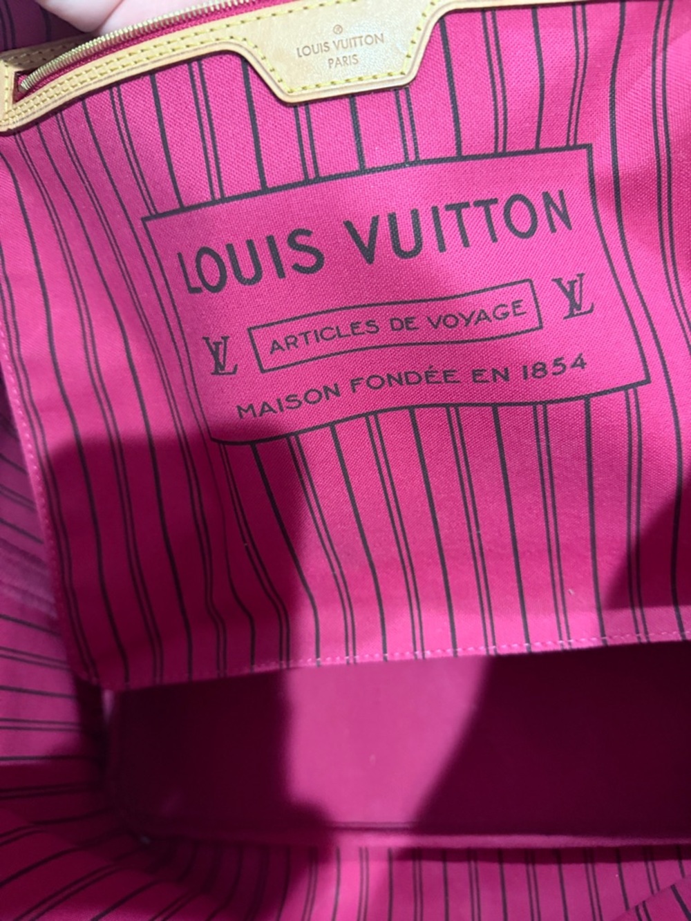 Louis Vuitton Monogram Canvas Tote with Vachetta Trim in Brown and Tan - Picture 3 of 6